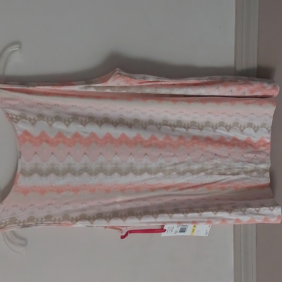 Ruby Rd. Dunemul Sequin Zig Zag Striped Dressy Tank Top Sz M - Picture 3 of 17